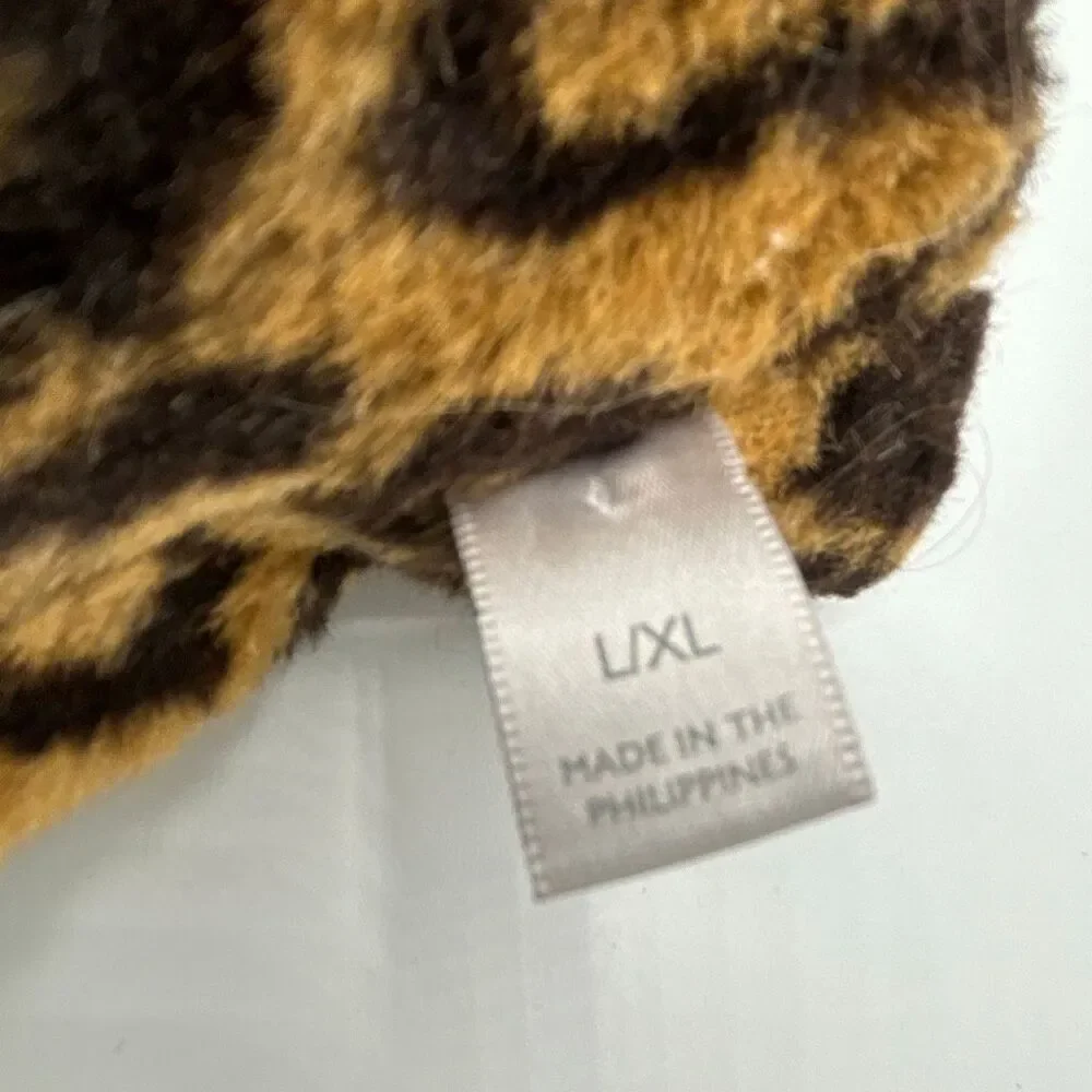 Nine & Company Women's Size L/XL Leopard Print Acrylic Faux Fur Mittens Gloves